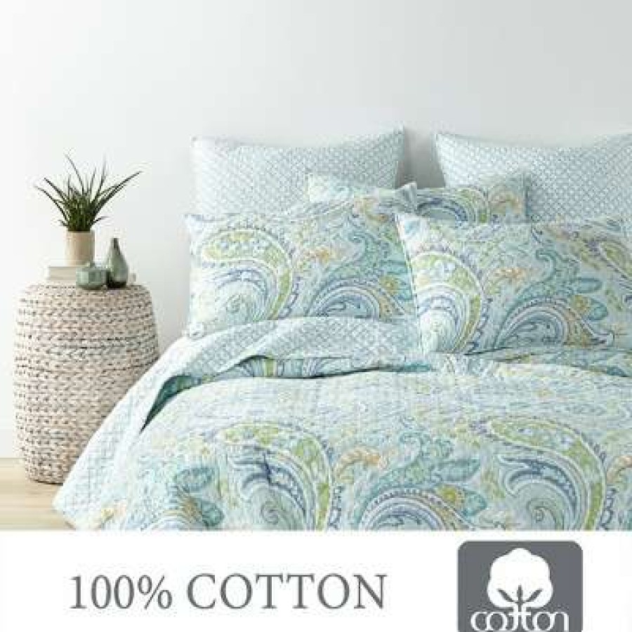 Quilt Bedding Sets * | Outlet Cortona Paisley Quilt And Pillow Sham Set Levtex Home