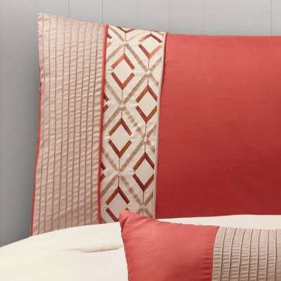 Comforter Bedding Sets * | Cheap 8Pc Janna Comforter Set Orange Riverbrook Home