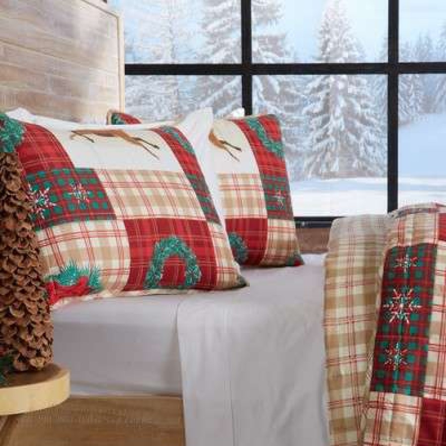 Quilt Bedding Sets * | Best Deal Great Bay Home Reversible Christmas 3-Piece Quilt Set With Shams Holiday Homestead Collection