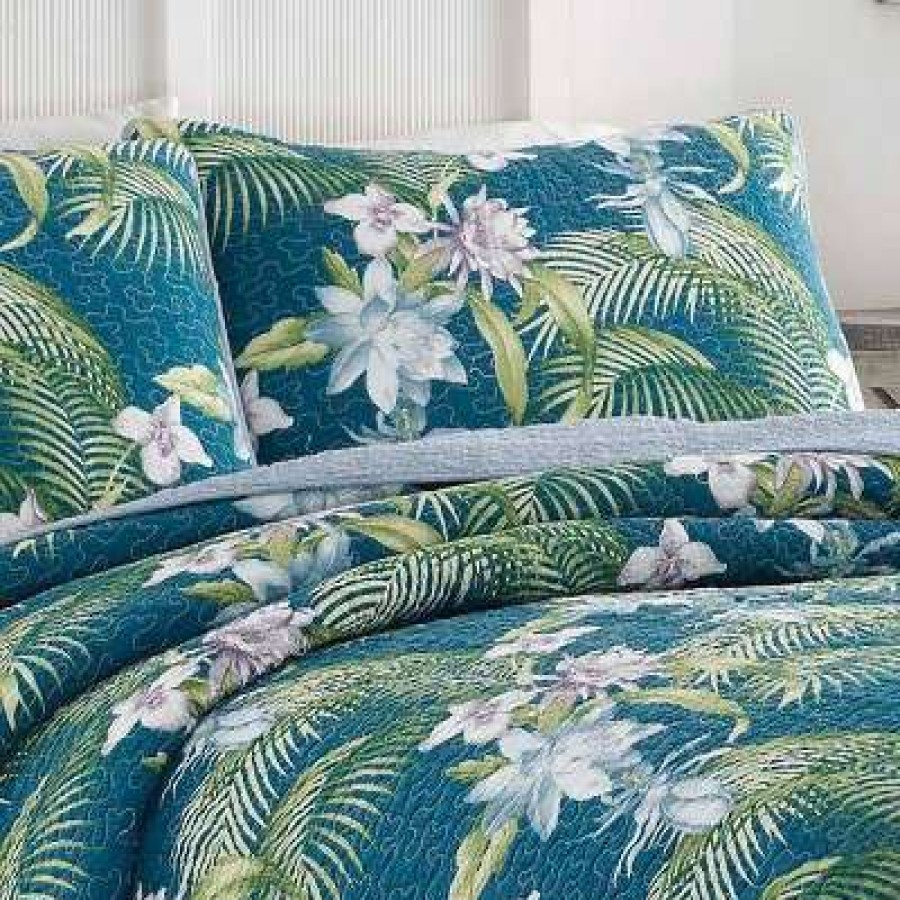 Quilt Bedding Sets * | Discount Southern Breeze Quilt & Sham Set Tommy Bahama Blue