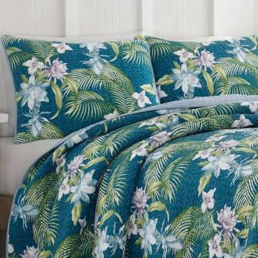 Quilt Bedding Sets * | Discount Southern Breeze Quilt & Sham Set Tommy Bahama Blue