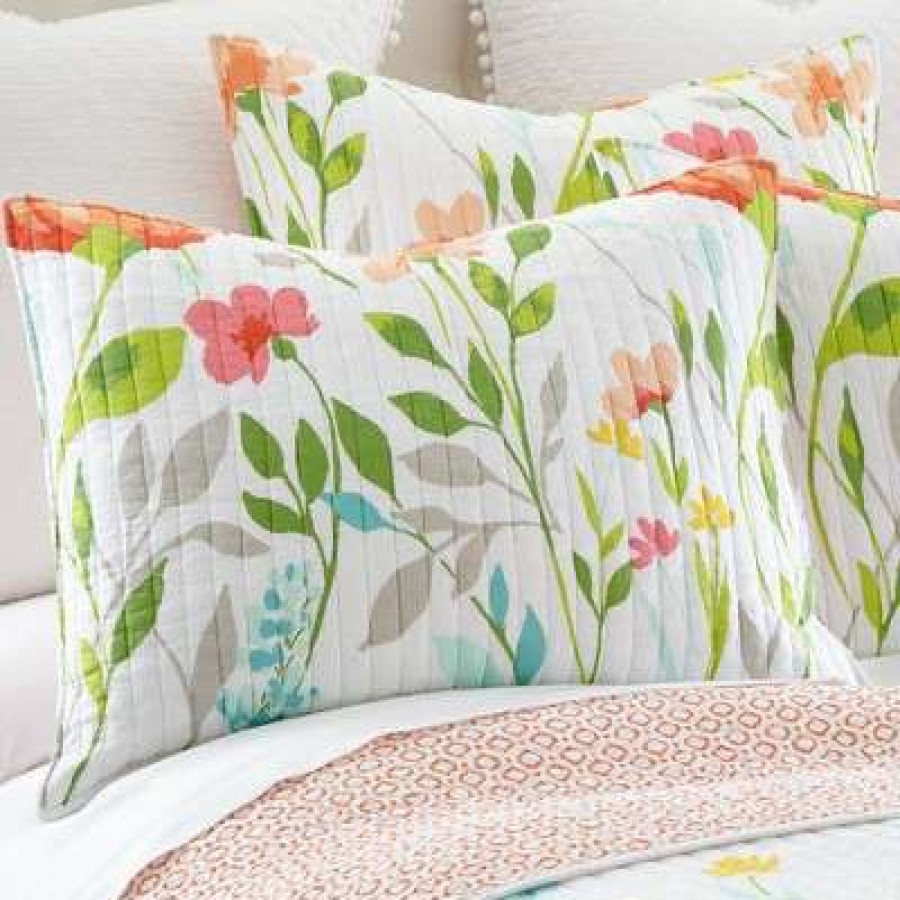 Quilt Bedding Sets * | Brand New Laurel Coral Quilt And Pillow Sham Set Levtex Home