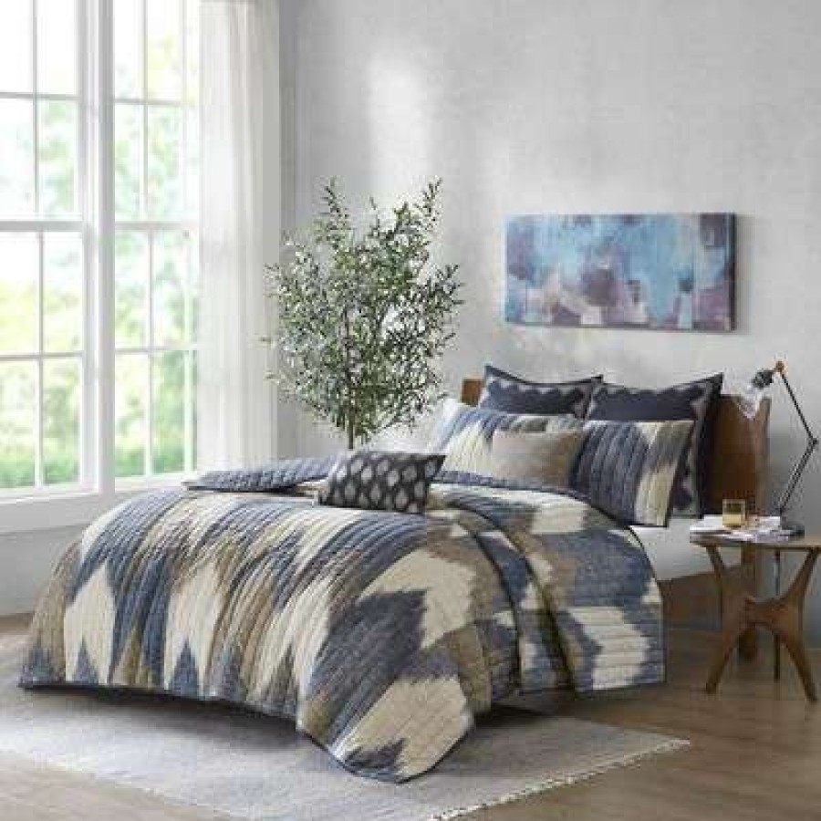 Coverlet Bedding Sets * | Cheap Ink+Ivy Alpine Printed Cotton Coverlet Set