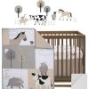 Quilt Bedding Sets * | Budget Lambs & Ivy Baby Farm Animals 5-Piece White/Taupe Baby Crib Bedding Set