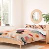 Duvet Cover Bedding Sets * | Promo Ninola Design Abstract Watercolor Mineral Cotton Duvet Set Deny Designs Pink