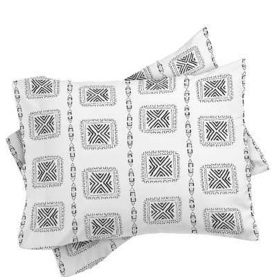 Comforter Bedding Sets * | Hot Sale Schatzi Brown Mudcloth Comforter Set Deny Designs Black/White