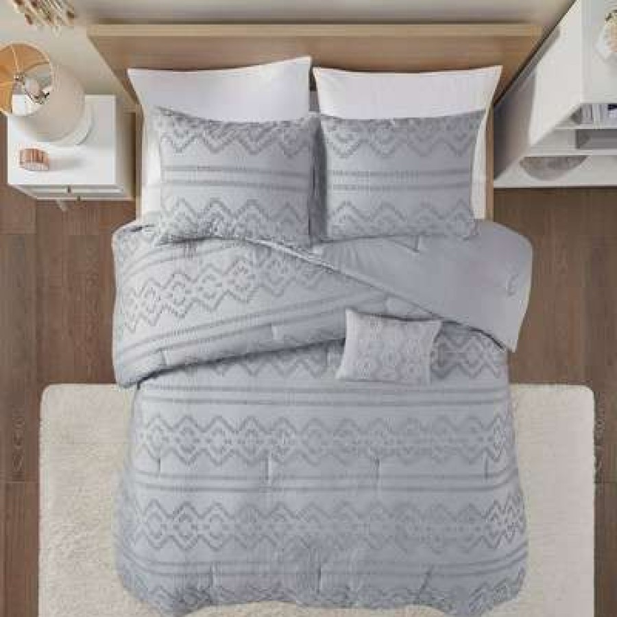 Bedding Collections * | Wholesale Jemma Solid Clipped Jacquard Bedding Collection