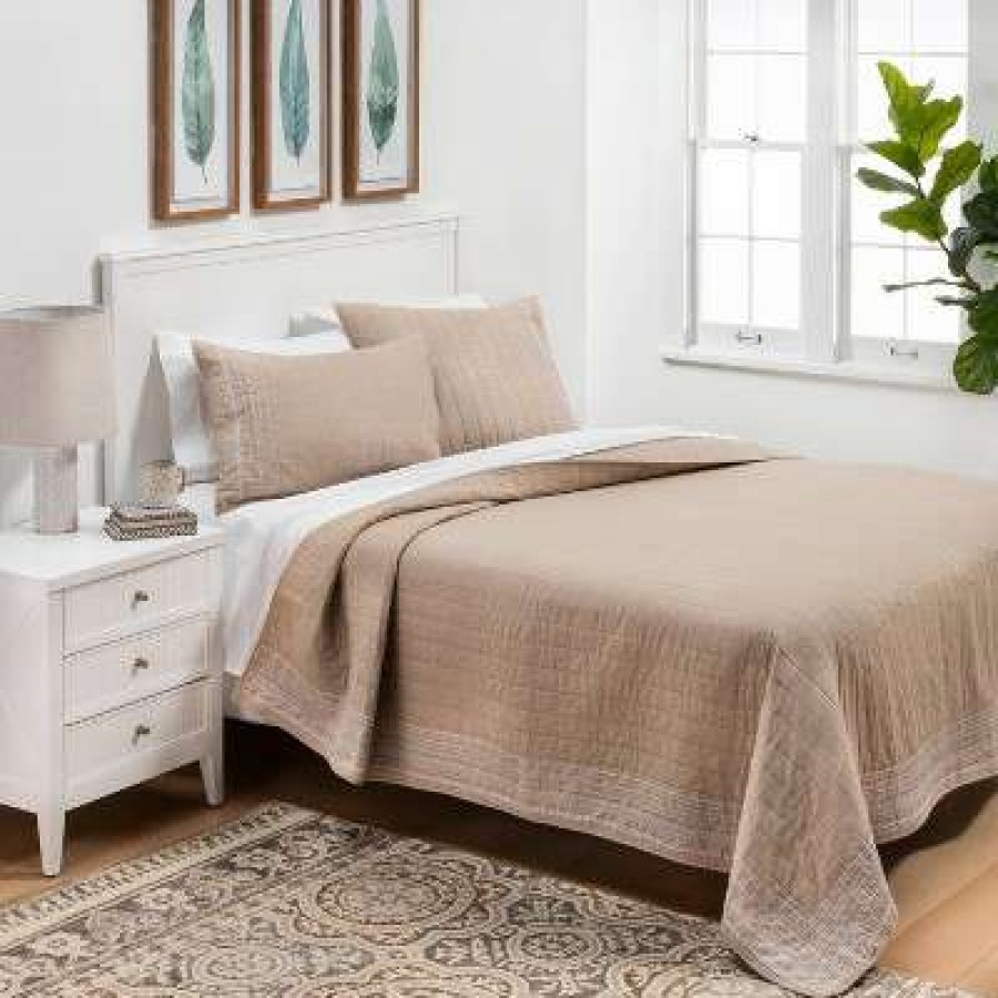 Bedding Collections * | Best Reviews Of Emroidered Chambray Bedding Collection Threshold