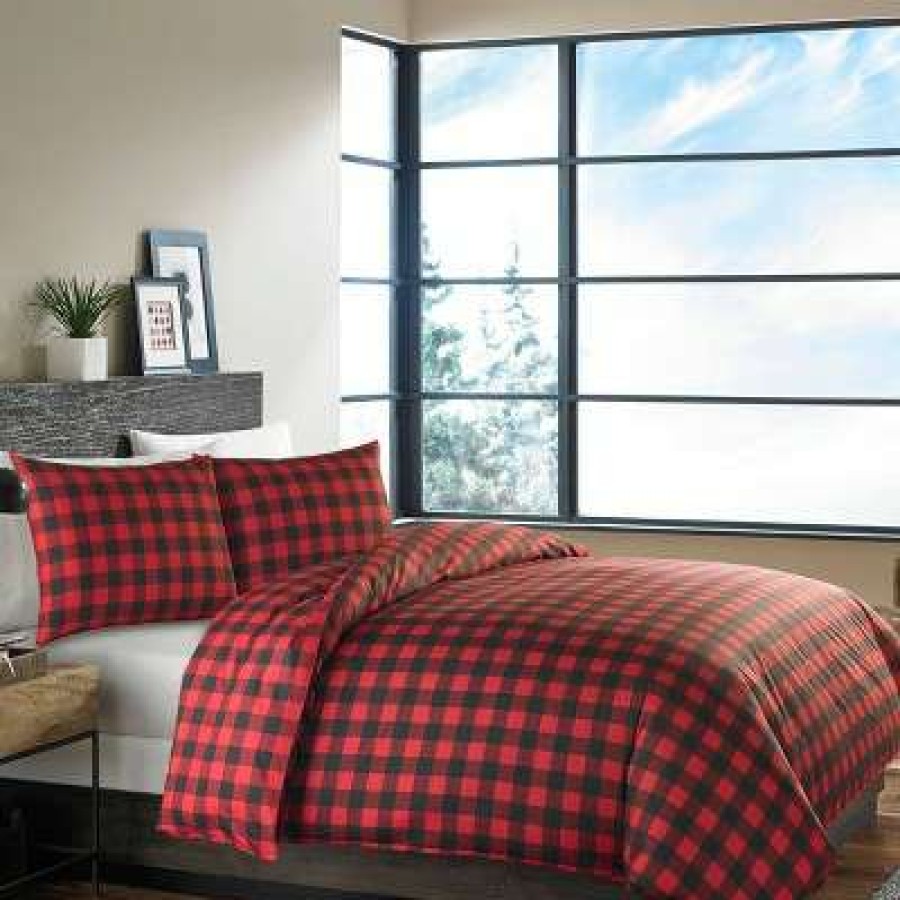 Comforter Bedding Sets * | Brand New Mountain Plaid Comforter Set Eddie Bauer