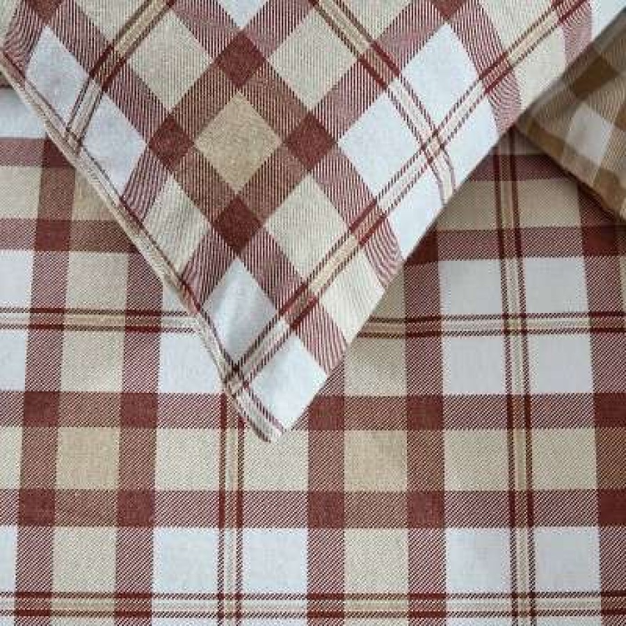 Duvet Cover Bedding Sets * | Buy Autumn Plaid Duvet & Sham Set G.H. Bass & Co. Red