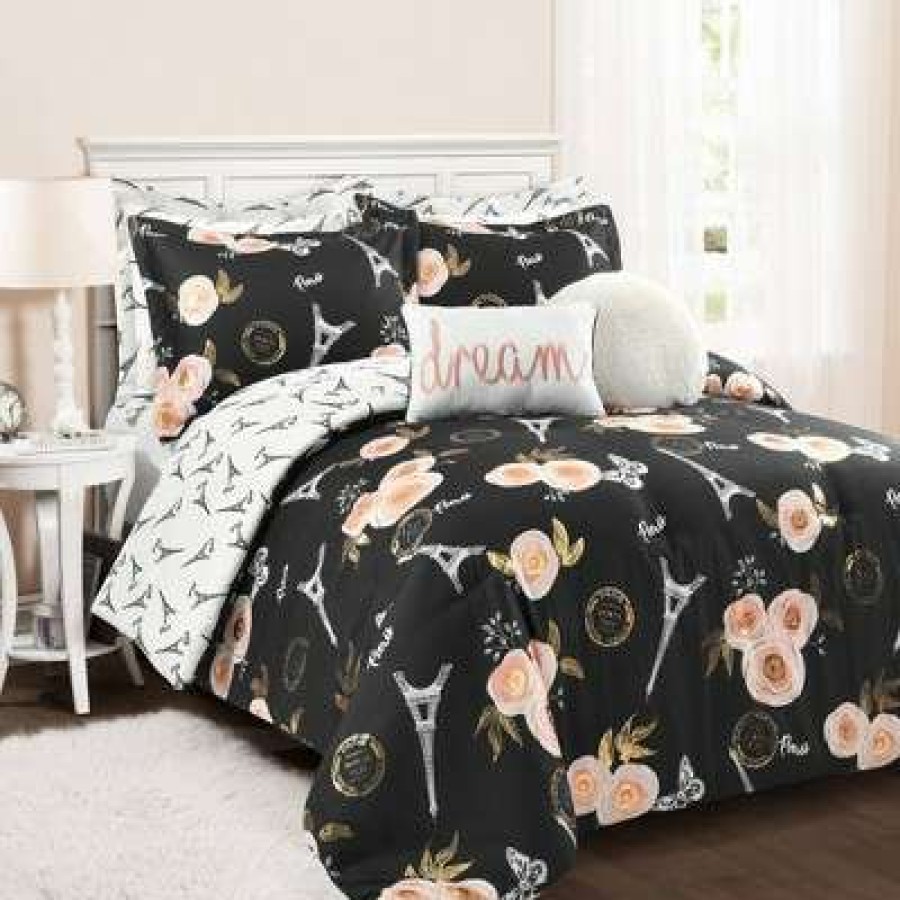 Bedding Collections * | New Lush Decor Vintage Paris Collection Lush Decor