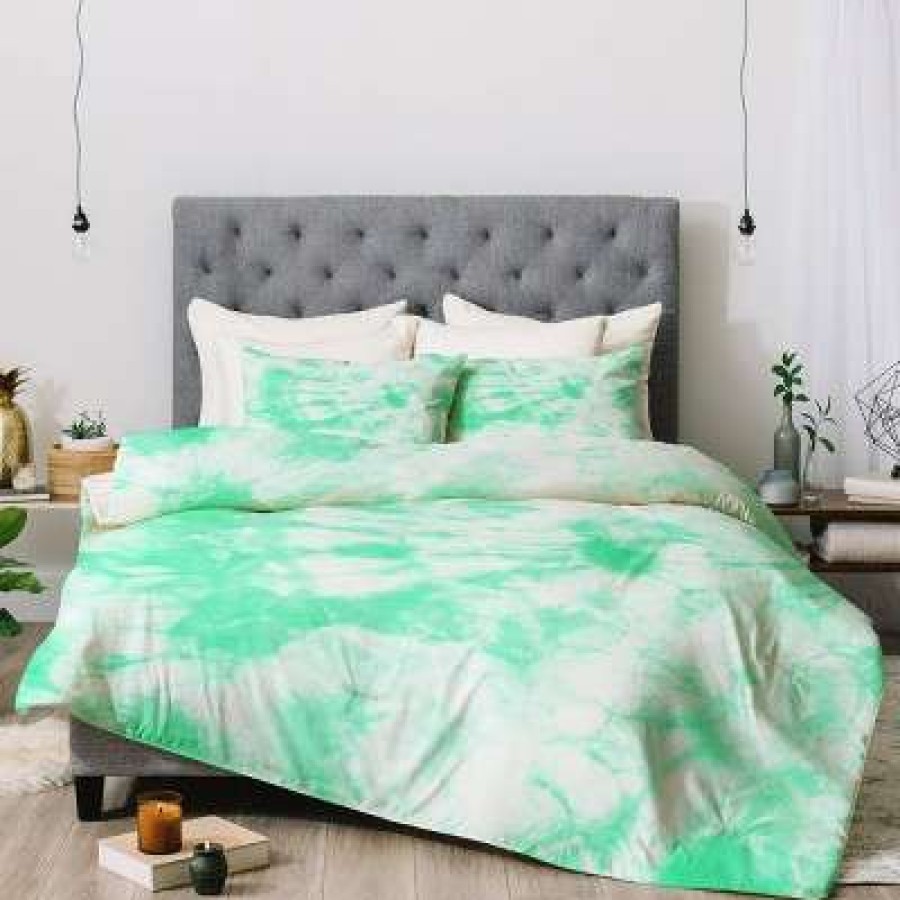 Duvet Cover Bedding Sets * | Top 10 Amy Sia Tie Dye 3 Duvet Set Deny Designs Mint