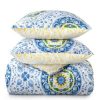 Comforter Bedding Sets * | Brand New Aria Cotton Percale Comforter Set Martha Stewart Blue