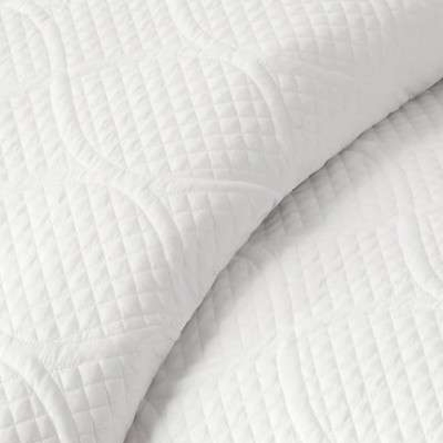 Coverlet Bedding Sets * | Best Reviews Of Madison Park Margaux Coverlet Set White