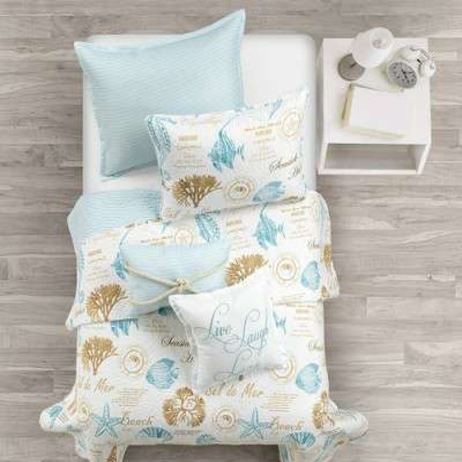 Quilt Bedding Sets * | Best Pirce Lush Decor Harbor Life Reversible Quilt Set Lush Decor