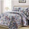 Quilt Bedding Sets * | Best Sale Floris Digital Printed Oversized Velvet Quilt Set Tribeca Living Multicolored