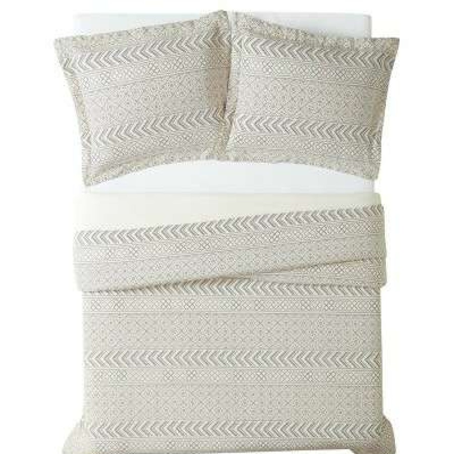 Duvet Cover Bedding Sets * | Deals Brooklyn Loom Chase Duvet Set Cream/Black