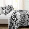 Quilt Bedding Sets * | Outlet Lush Decor 3Pc Animal Global Quilt Set Black/White Lush Decor