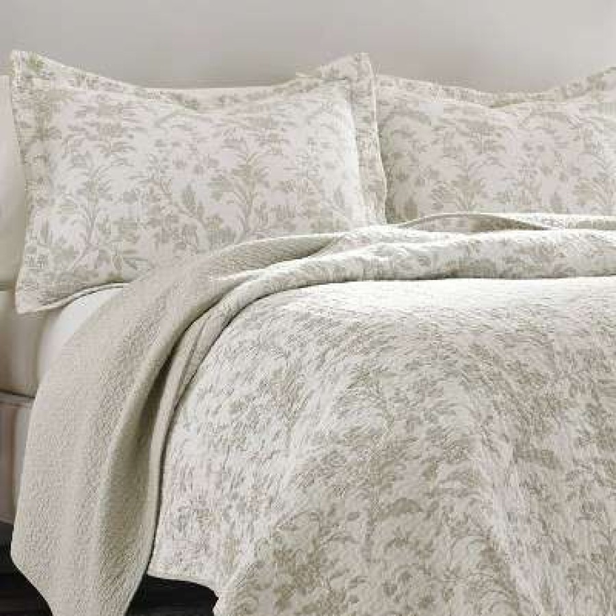 Quilt Bedding Sets * | Best Deal Gray Amberley Quilt Set Laura Ashley