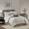 Comforter Bedding Sets * | Buy Madison Park 12Pc Madeline Jacquard Comforter Set Tan