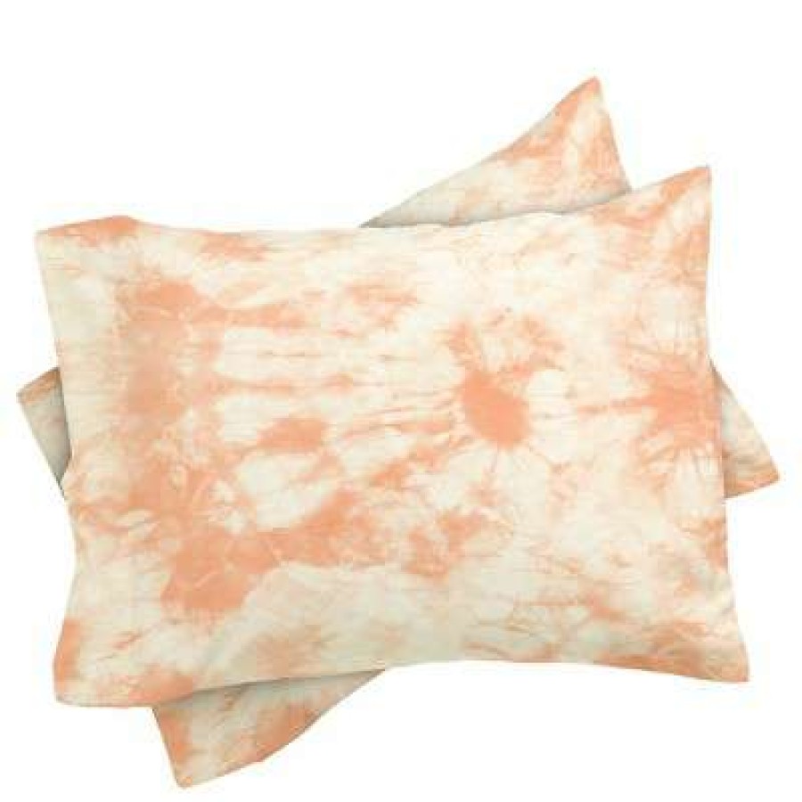 Duvet Cover Bedding Sets * | Cheapest Amy Sia Tie Dye 3 Duvet Set Deny Designs Peach