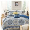 Duvet Cover Bedding Sets * | Discount Madison Park Menara Medallion 2-In-1 Duvet Set Blue 6Pc