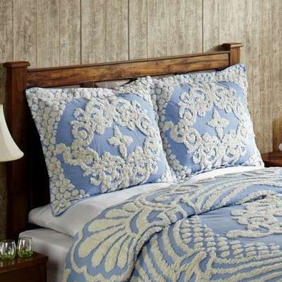 Bedspread Bedding Sets * | Cheap Florence Collection 3-Piece 100% Cotton Tufted Unique Luxurious Medallion Design Bedspread Set Better Trends