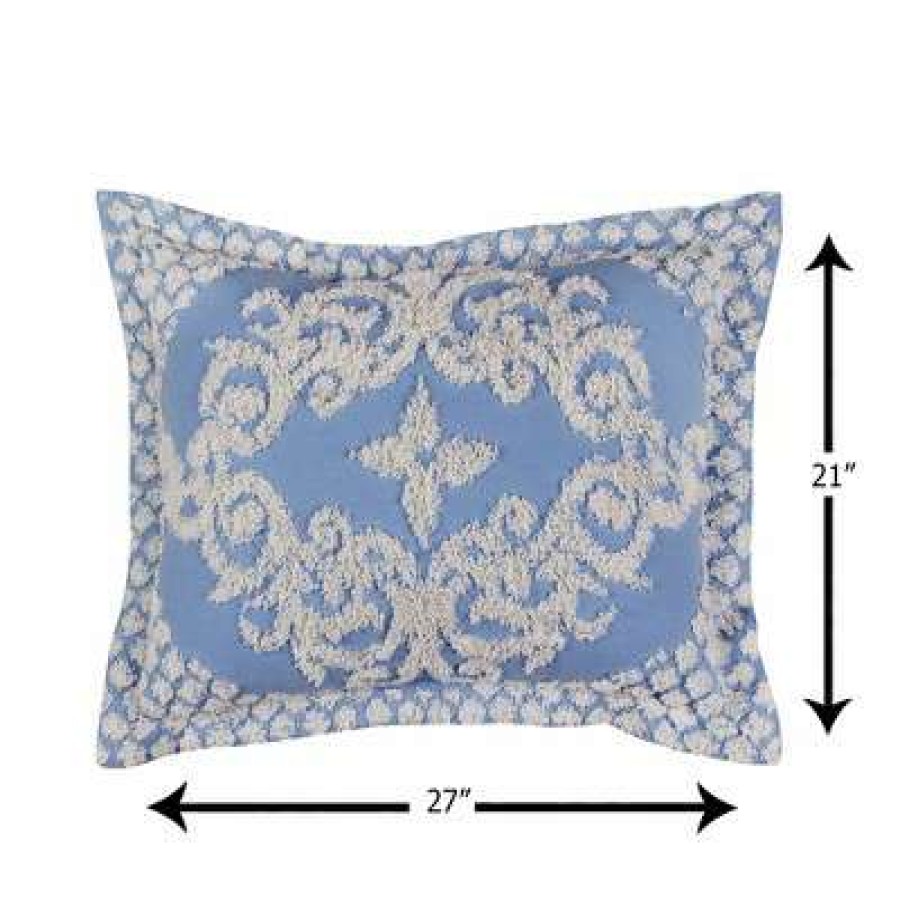 Bedspread Bedding Sets * | Cheap Florence Collection 3-Piece 100% Cotton Tufted Unique Luxurious Medallion Design Bedspread Set Better Trends