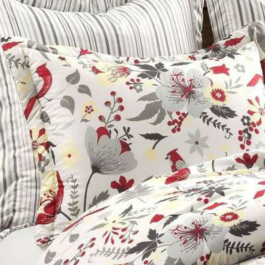 Comforter Bedding Sets * | Promo Lush Decor Blooming Garden Comforter Set Lush Decor Gray