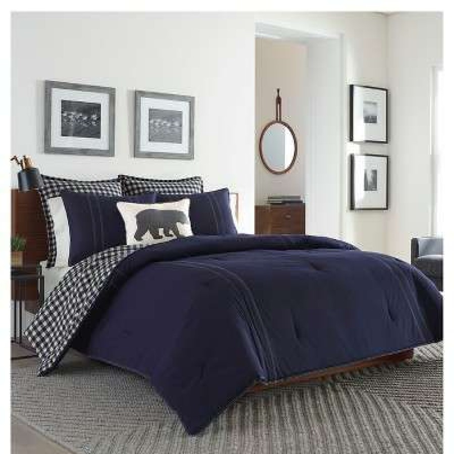 Bedding Collections * | Best Pirce Navy Kingston Bedding Collection Eddie Bauer