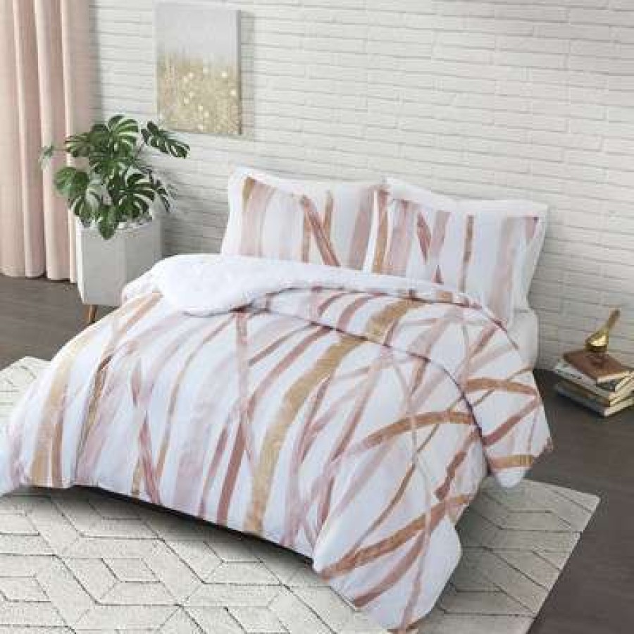 Bedding Collections * | Discount Cosmoliving By Cosmopolitan Jorja Cotton Metallic Printed Bedding Collection