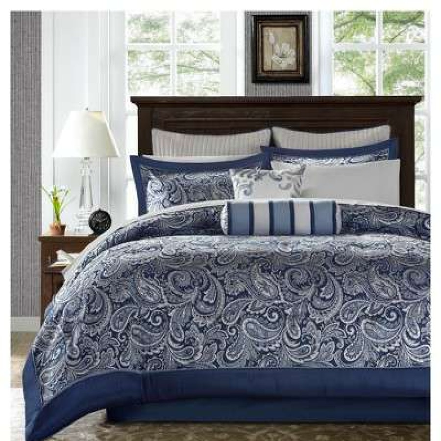 Comforter Bedding Sets * | Best Reviews Of Madison Park 12Pc Jacquard Comforter Set