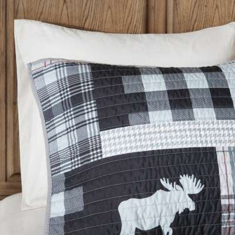 Quilt Bedding Sets * | Deals Woolrich Sweetwater Oversized Quilt Set Black/Gray