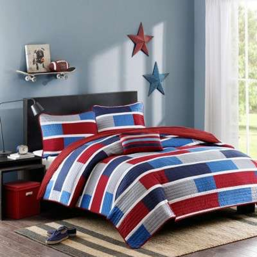 Quilt Bedding Sets * | Budget Mi Zone James Colorblock Quilt Set