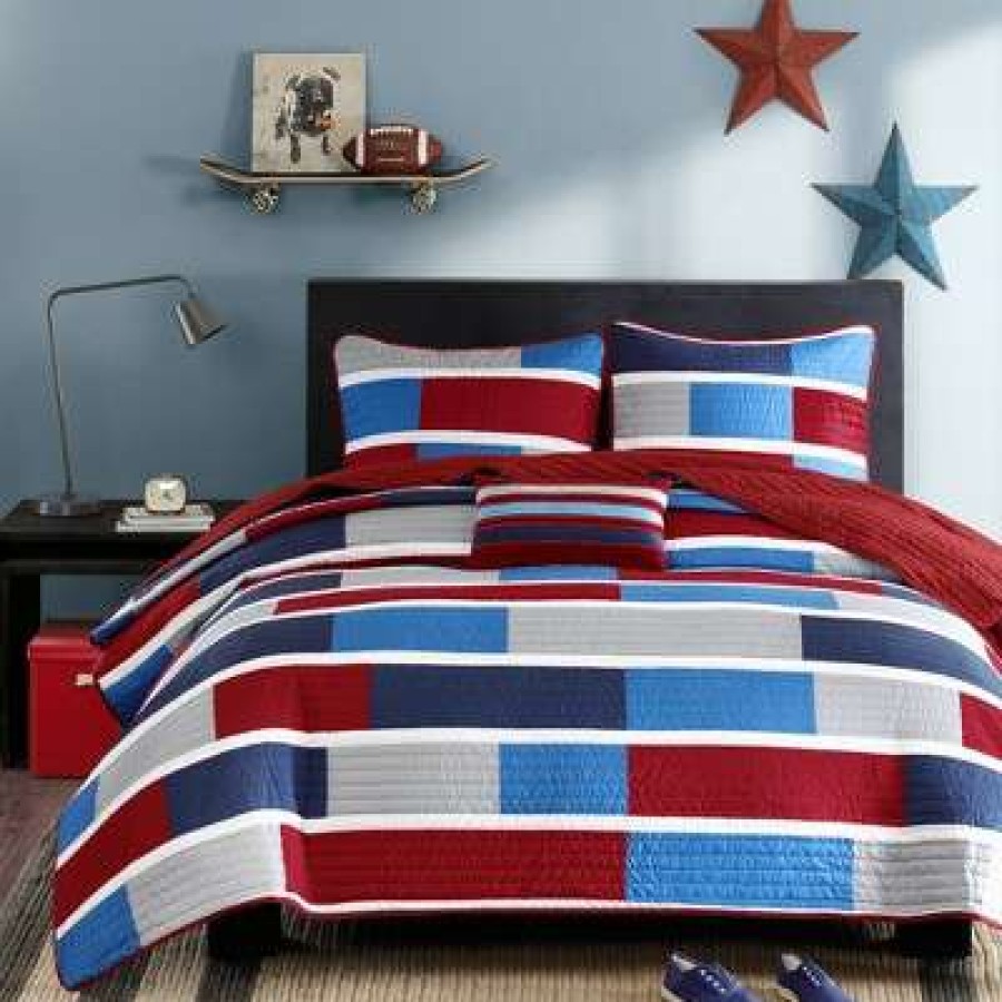 Quilt Bedding Sets * | Budget Mi Zone James Colorblock Quilt Set