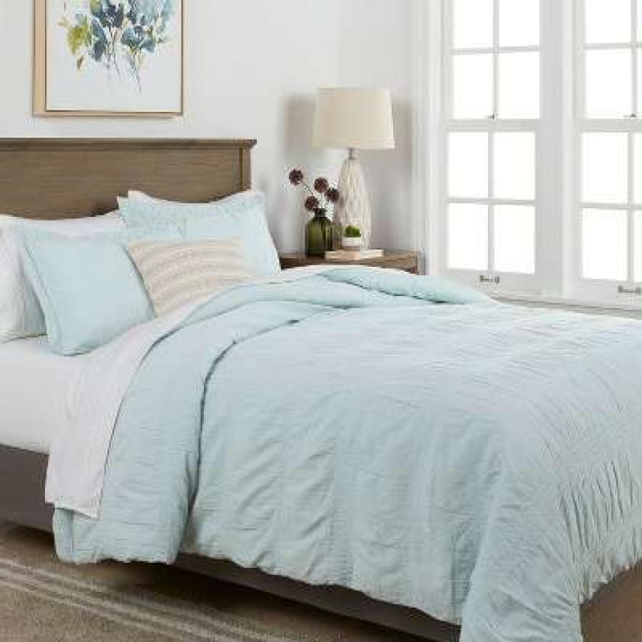 Bedding Collections * | Buy Seersucker Bedding Set Collection Threshold