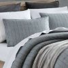 Comforter Bedding Sets * | Budget Ed Ellen Degeneres Chambray Pinstripe Comforter Set Ellen Degeneres Gray