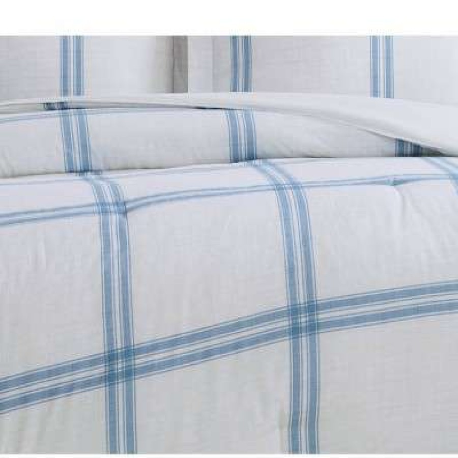 Comforter Bedding Sets * | Top 10 Cottage Classics Farmhouse Plaid Comforter Set Blue