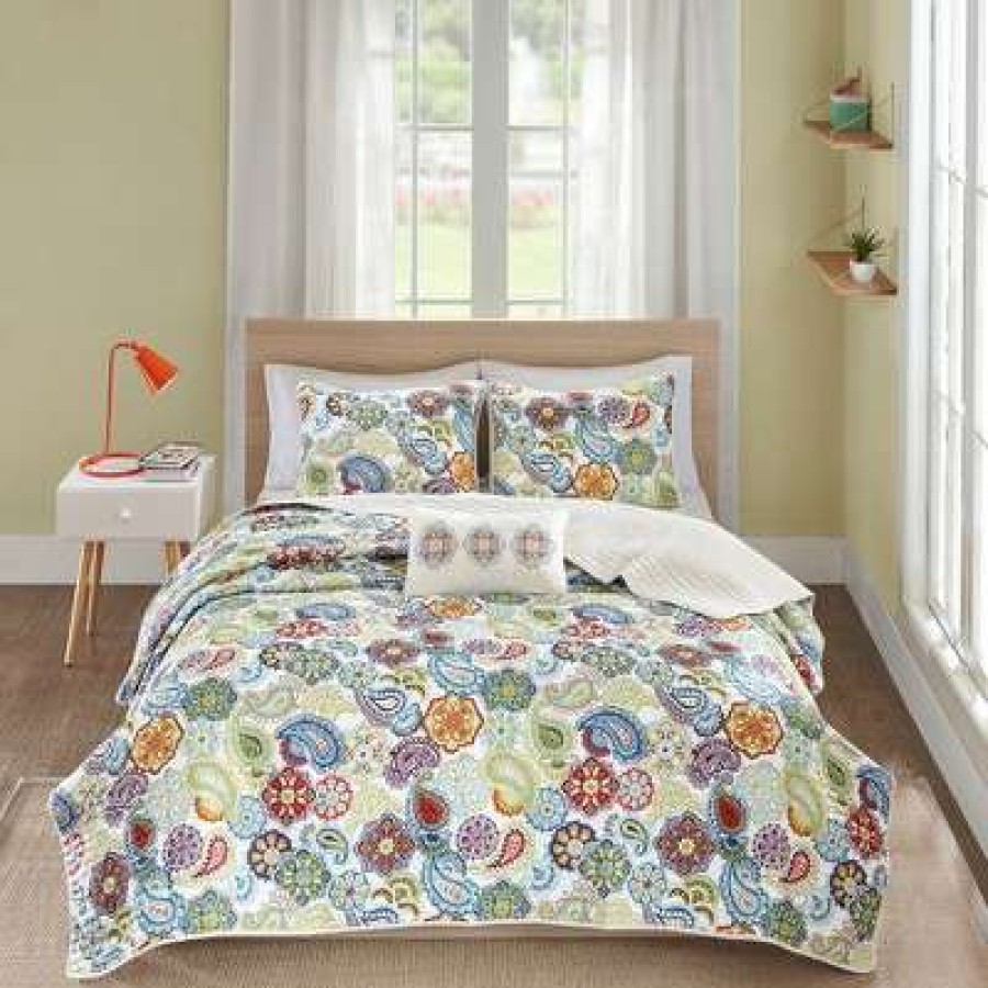 Quilt Bedding Sets * | Buy Mi Zone Tula Quilted Coverlet Set Multi-Colored