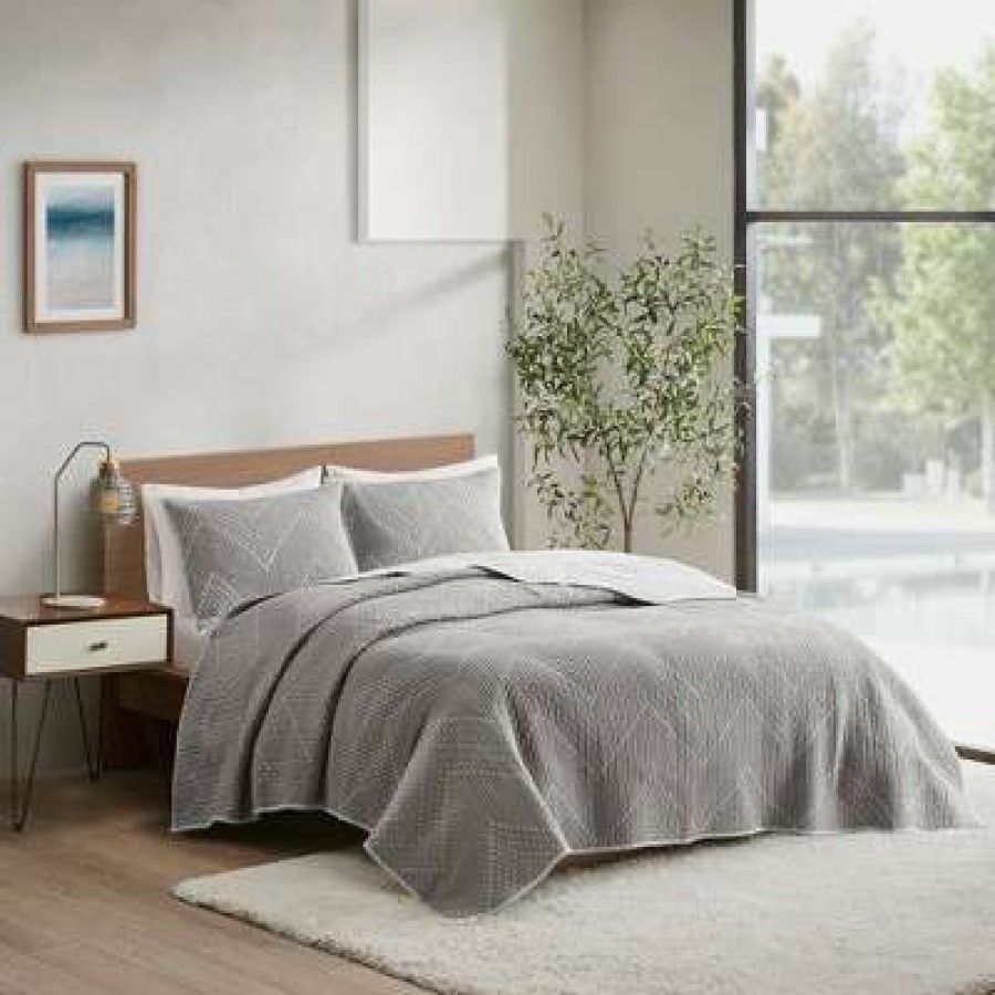 Coverlet Bedding Sets * | Budget Ink+Ivy Pomona Cotton Embroidered Coverlet Set