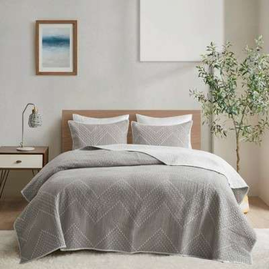 Coverlet Bedding Sets * | Budget Ink+Ivy Pomona Cotton Embroidered Coverlet Set