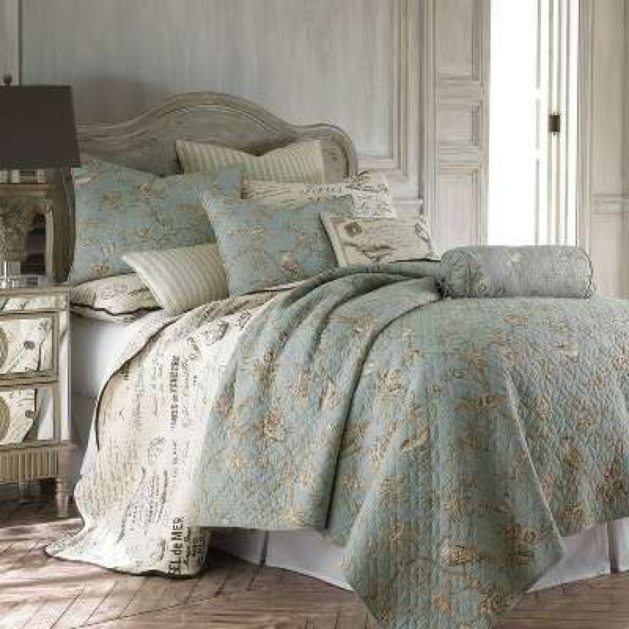 Quilt Bedding Sets * | Hot Sale Homthreads Luxemburg Quilt Set Teal