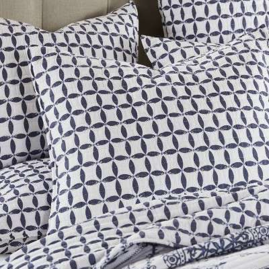 Quilt Bedding Sets * | Promo Homthreads Valentina Quilt Set Blue