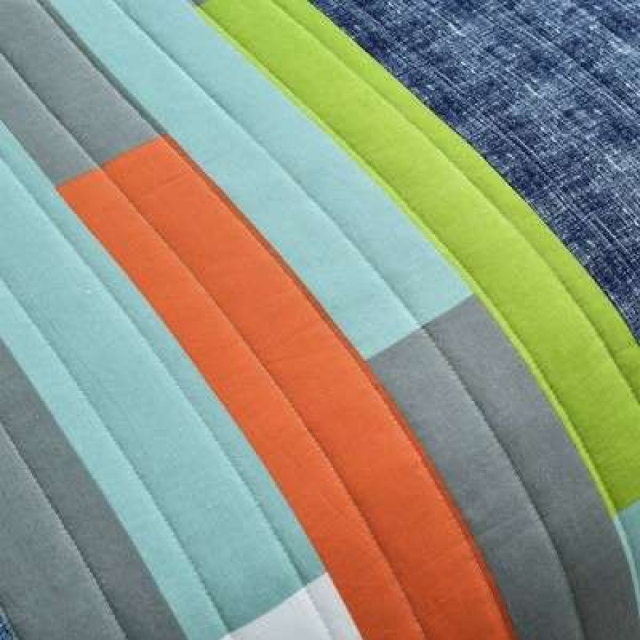 Quilt Bedding Sets * | Top 10 Lush Decor Shelly Stripe Quilt Set Lush Decor