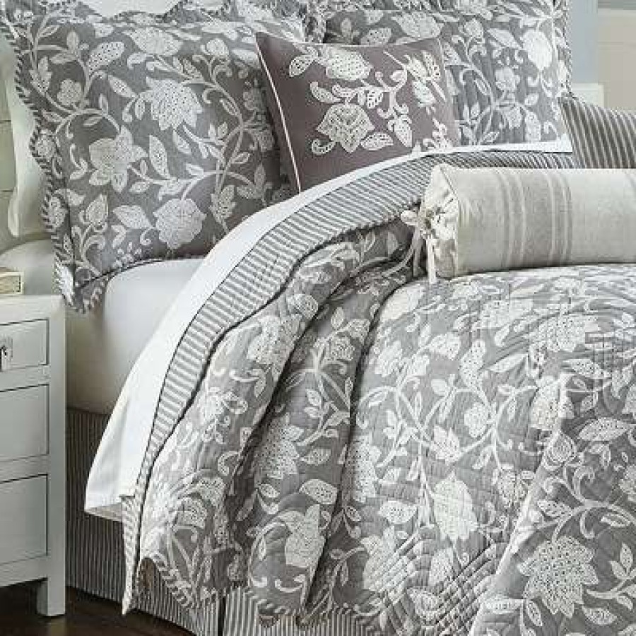 Quilt Bedding Sets * | Buy Waverly Stencil Vine Reversible Quilt Set