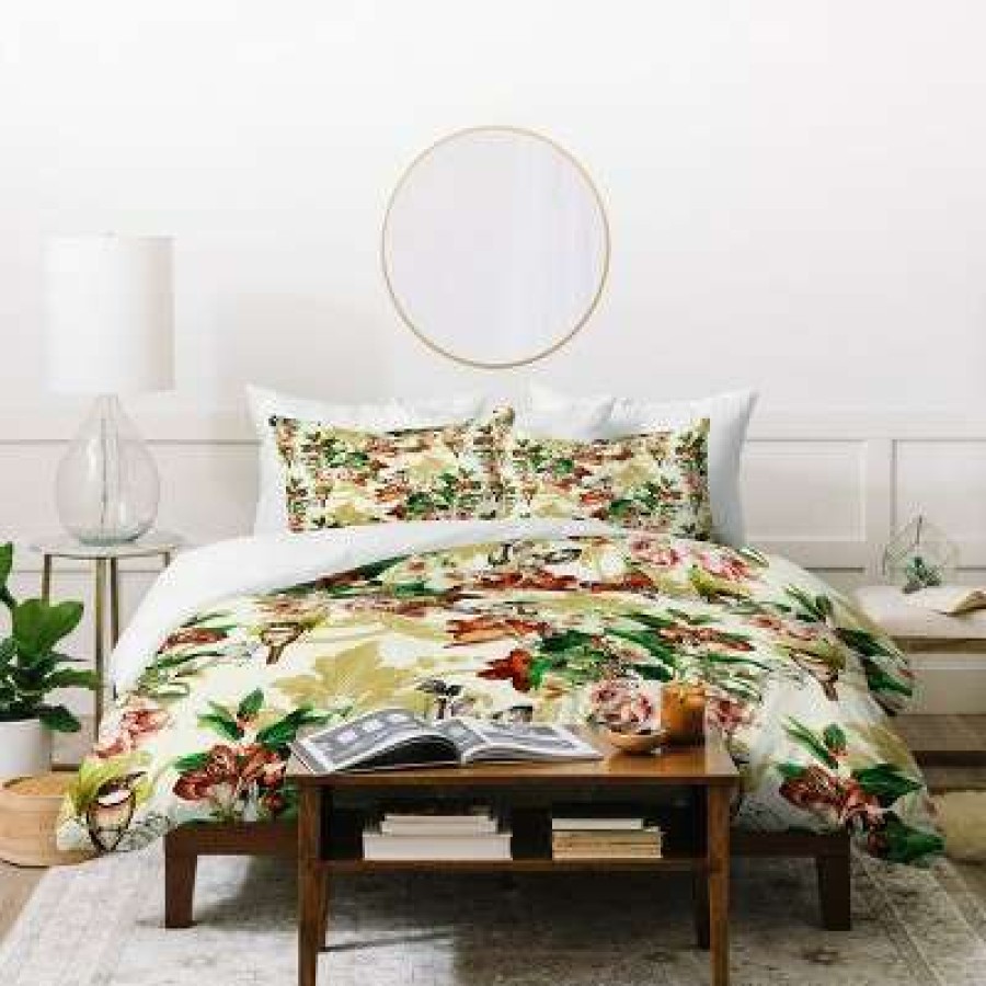 Duvet Cover Bedding Sets * | Wholesale Marta Barragan Camarasa Baroque Flower Bouquet Duvet Set Deny Designs