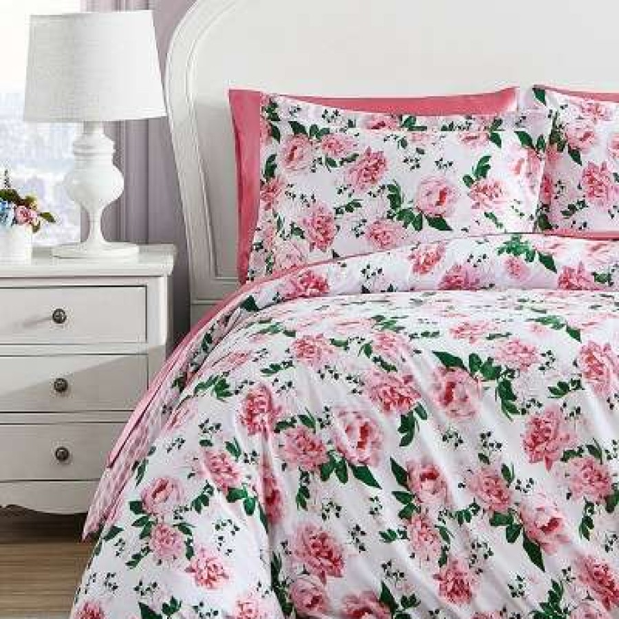 Duvet Cover Bedding Sets * | Top 10 Blooming Roses Duvet Cover Set Betseyville Pink