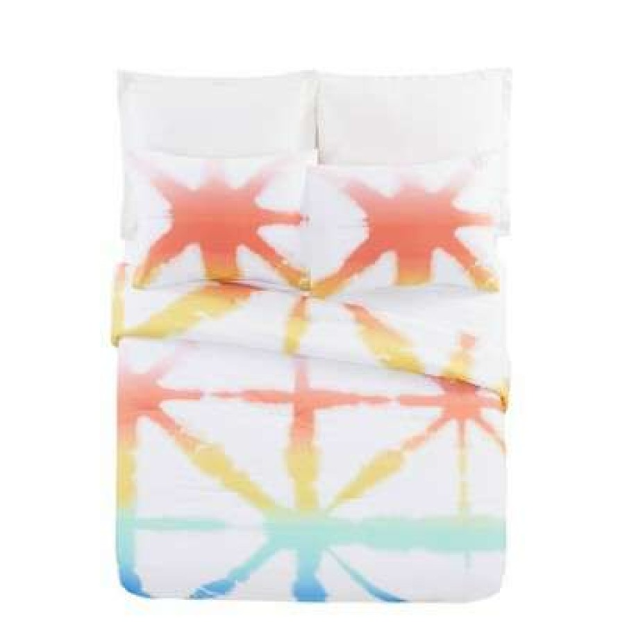 Comforter Bedding Sets * | New Tie Dye Rainbow Comforter Set Ampersand For Makers Collective Multicolor