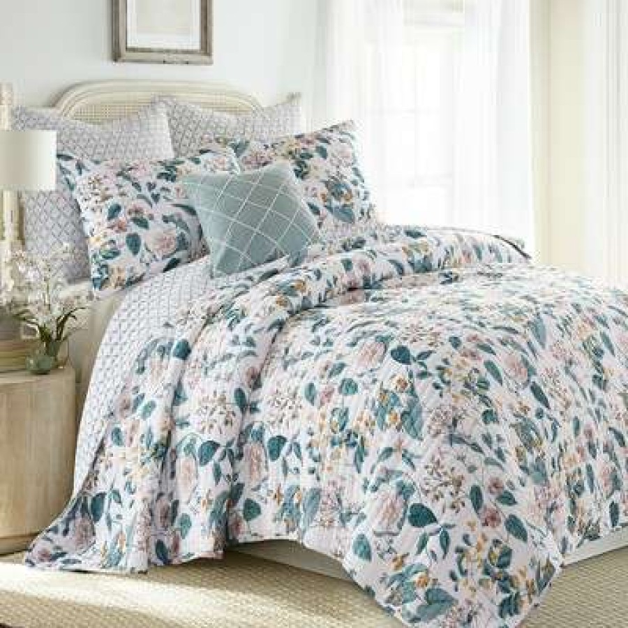 Quilt Bedding Sets * | Deals Verity Teal Quilt Set Levtex Home