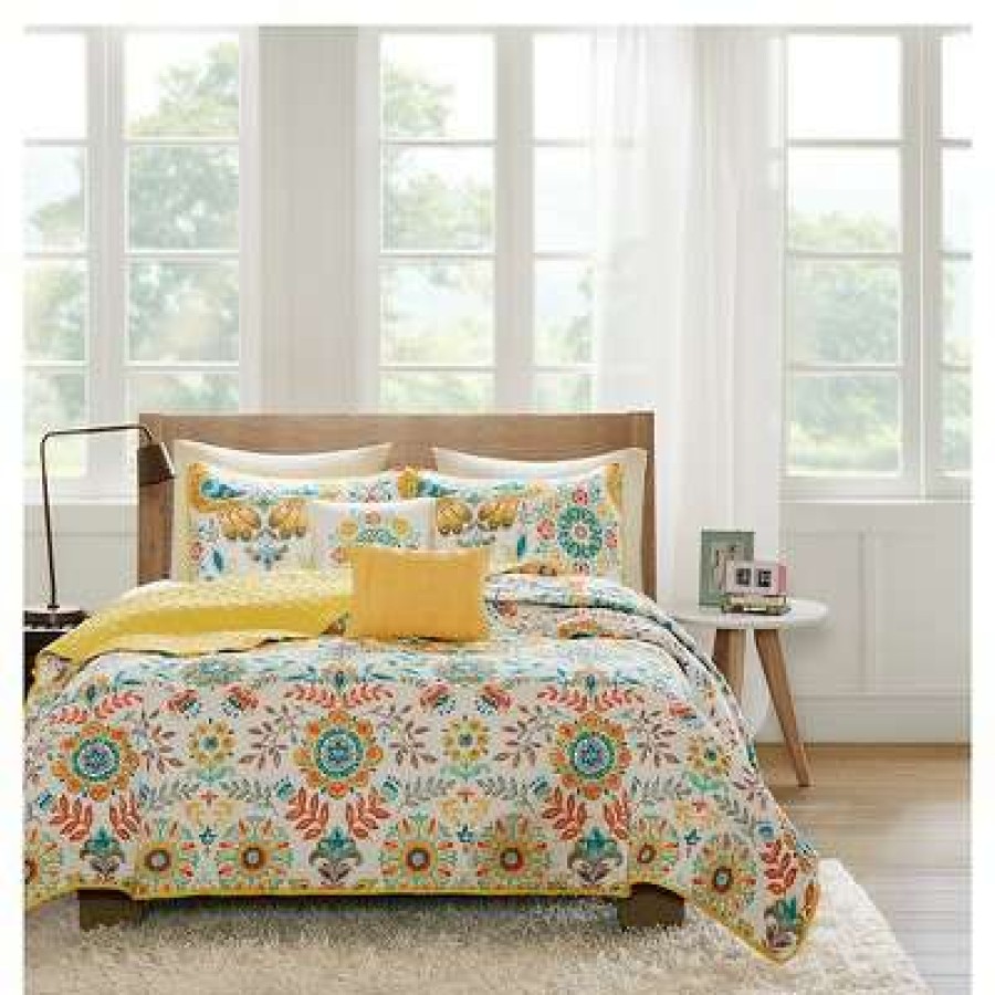 Coverlet Bedding Sets * | New Intelligent Design Eva Paisley Quilted Coverlet Set